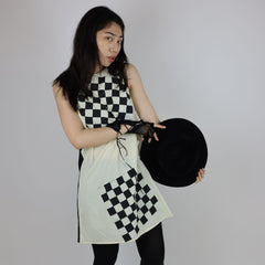 Geometric Patterned Retro Polyester Shift Dress