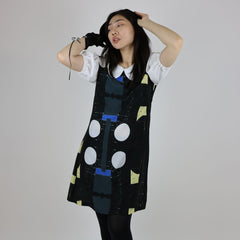 Polka dot crepe de chine party dress