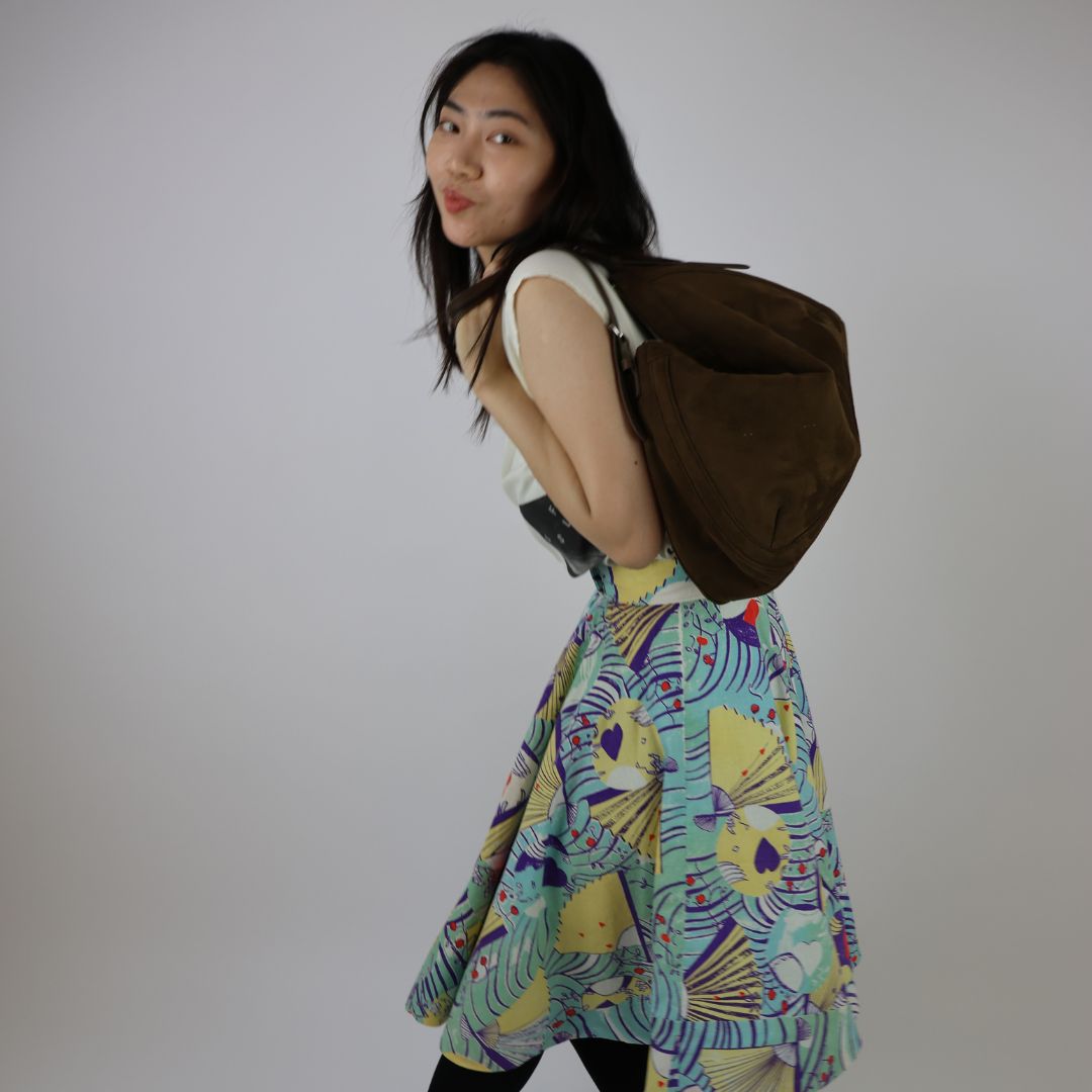 Japanese Inspired 1950s Cotton Skirt