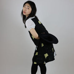 Polka dot crepe de chine party dress